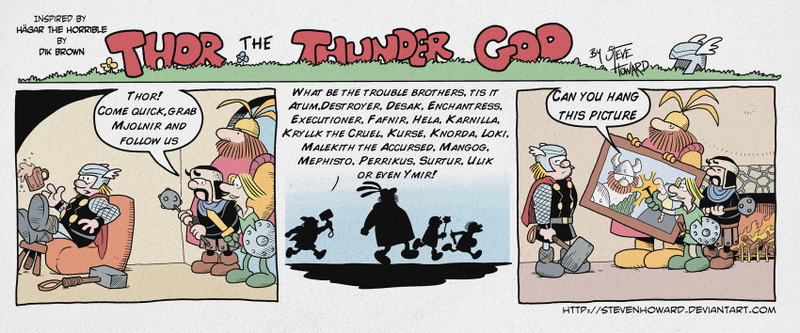 Illustration for article titled What if superheroes were drawn in the style of newspaper comics?